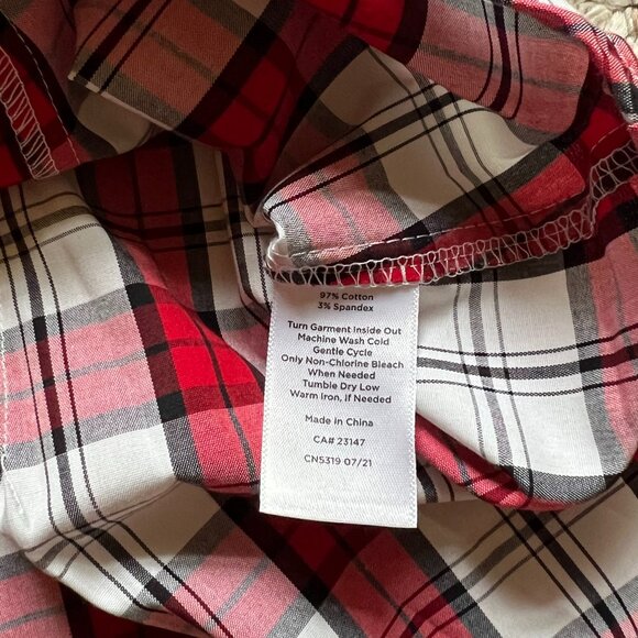 TALBOTS - Button Front Shirt - Classic Plaid -- NEW with Tag - Picture 9 of 13